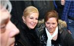 Kolinda Grabar-Kitarović posjetila branitelje u Savskoj ulici