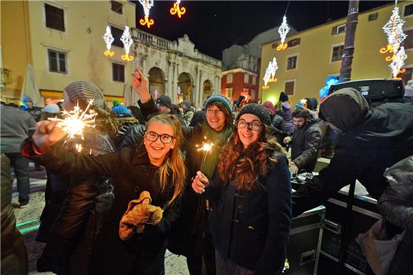 Doček Nove 2015. godine u Zadru