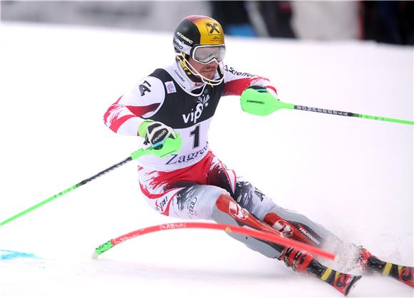 Sljeme, slalom: Vodi Hirscher, Kostelić i Zubčić u drugoj vožnji