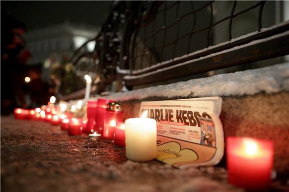 AUSTRIA FRANCE CHARLIE HEBDO ATTACK TRIBUTE