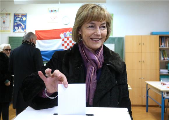 Vesna Pusić glasala na predsjedničkim izborima