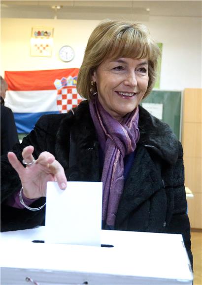 Vesna Pusić glasala na predsjedničkim izborima