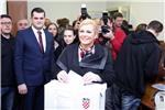 Kolinde Grabar Kitarović glasala na predsjedničkim izborima