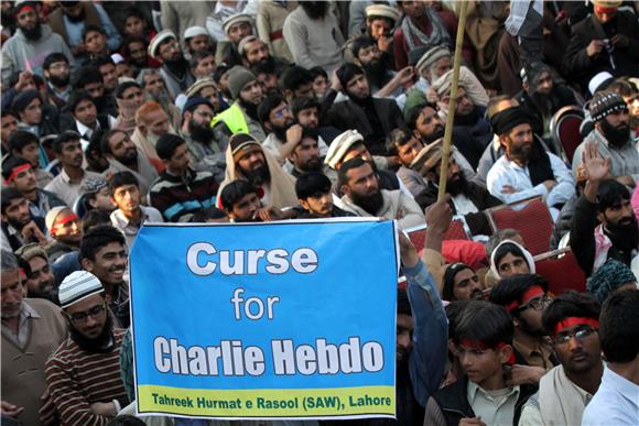 PAKISTAN PROTEST CHARLIE HEBDO