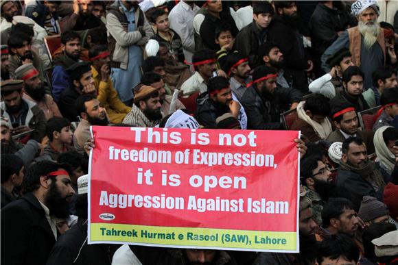 PAKISTAN PROTEST CHARLIE HEBDO