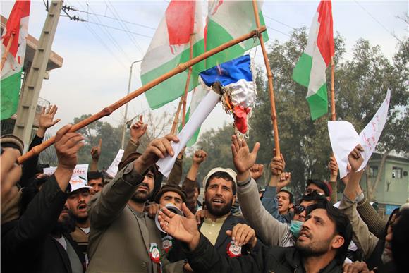 AFGHANISTAN PROTEST CHARLIE HEBDO