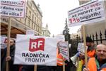 Prosvjed Radničke fronte protiv privatizacije Imunološkog zavoda