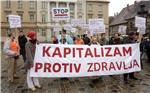 Prosvjed Radničke fronte protiv privatizacije Imunološkog zavoda