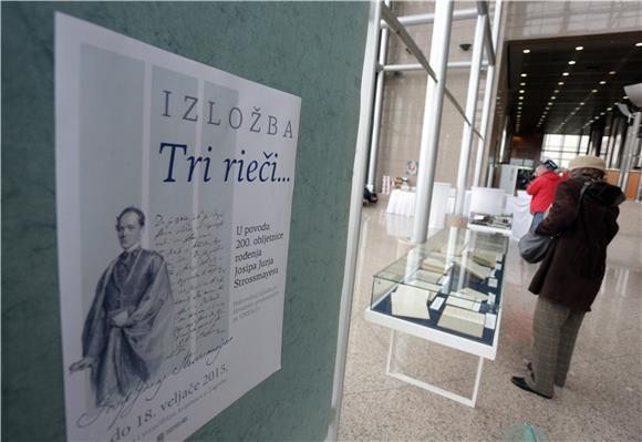 "Tri rieči..." - izložba u povodu 200. obljetnice Strossmayerova rođenja