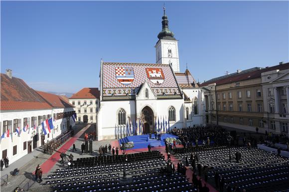 Zagreb's St. Mark's square ready for presidential inauguration