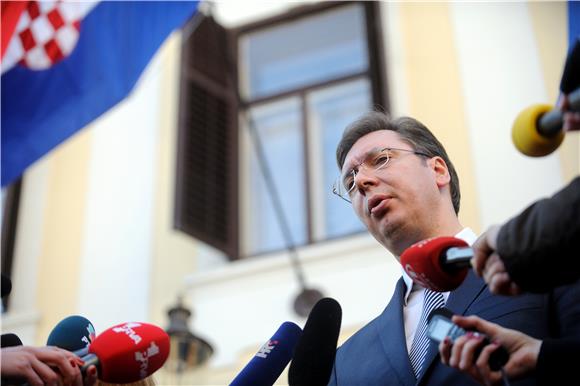 Sastanak Vesne Pusić i Aleksandra Vučića 