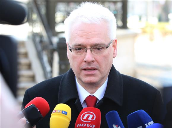 Posljednjeg dana mandata predsjednik Ivo Josipović dao je izjavu za medije