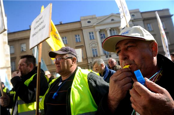 Prosvjed željezničarskih sindikata