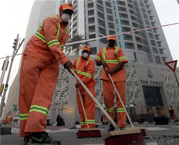 UAE TORCH SKYSCRAPER FIRE