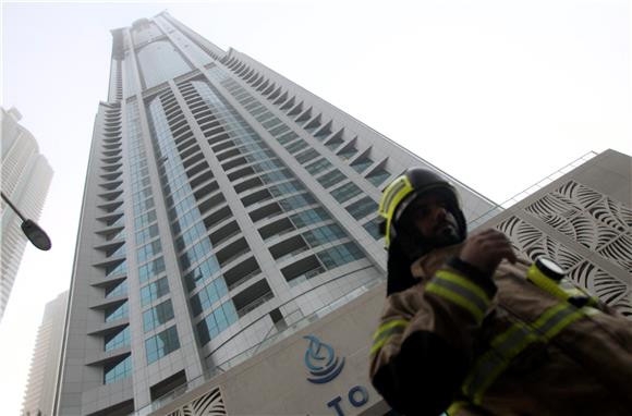 UAE TORCH SKYSCRAPER FIRE