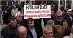 Occupy Croatia activists demonstrate against protesting war veterans