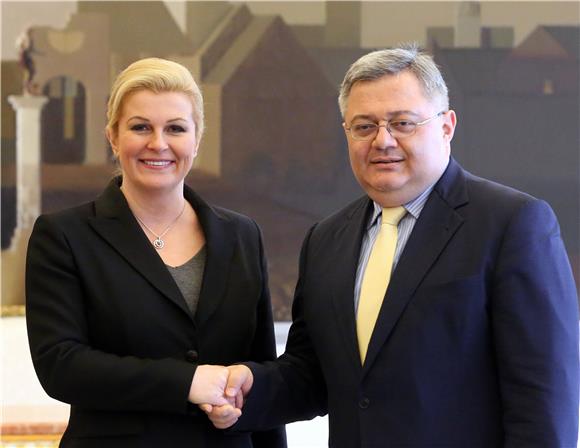 Kolinda Grabar Kitarović primila Davida Usupašvilija, predsjednika gruzijskog Parlamenta 