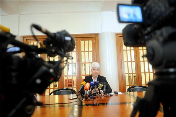 Konferencija za medije nezavisne saborske zastupnice Jadranke Kosor