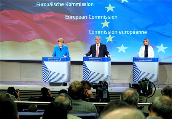 Konferencija za medije Jean-Claudea Junckera i Angele Merkel