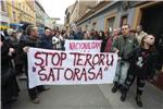 Two groups of protesters block downtown Zagreb