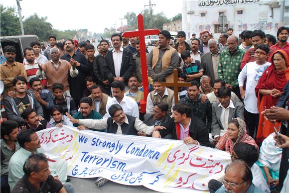 PAKISTAN CHURCH BOMBING PROTEST