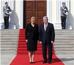 Croatian President Grabar-Kitarovic in Berlin