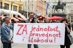 Prosvjed pokreta 'Occupy Croatia' na Trgu bana Jelačića 