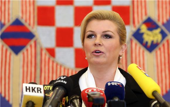 Predsjednica Grabar Kitarović dala izjavu za medije