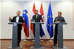 Konferencija za medije nakon trilateralnog sastanka Kitarović-Pahor-Fischer