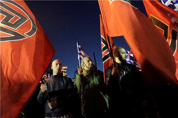 GREECE PROTEST GOLDEN DAWN AGAINST MIGRANTS 