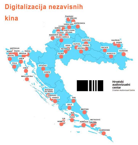 U 2015. još 15 digitaliziranih kina