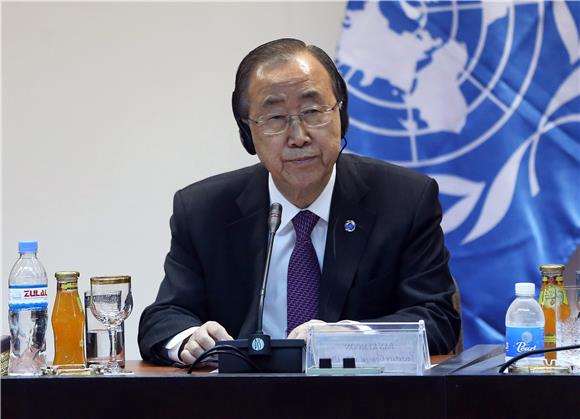 Ban Ki-moon na mimohodu pobjede 9. svibnja u Moskvi