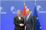 Kolinda Grabar-Kitarović  s predsjednikom Europskog vijeća Donaldom Tuskom