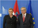 Kolinda Grabar Kitarović s Jeanom-Claudeom Junckerom