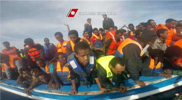 AT SEA ITALY MIGRATION RESCUE