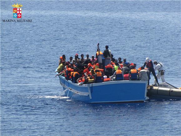 AT SEA ITALY MIGRANTS