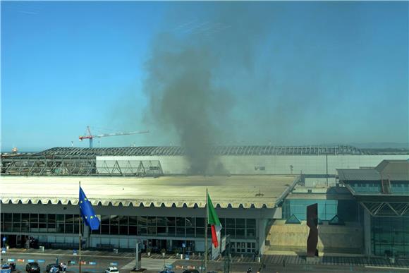 ITALY AIRPORT FIUMICINO FIRE