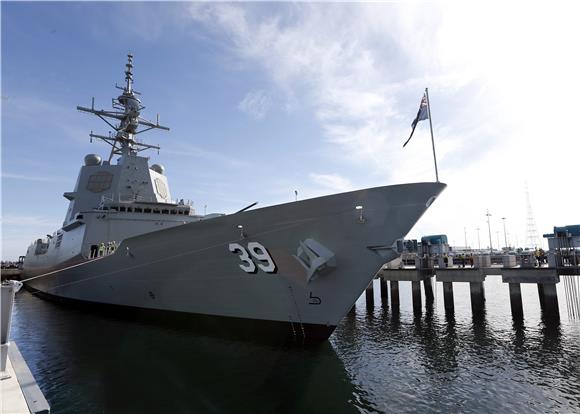 AUSTRALIA DEFENSE HMAS HOBART LAUNCH