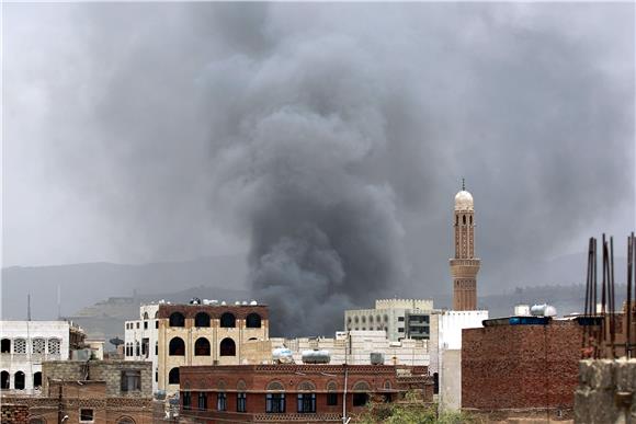 YEMEN HOUTHIS SAUDI AIR STRIKES