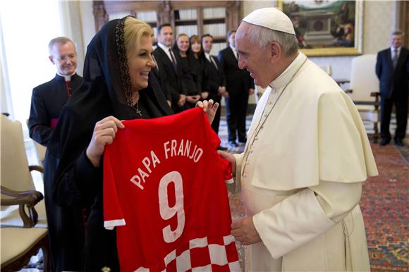 VATICAN POPE FRANCIS PRIVATE AUDIENCE CROATIA