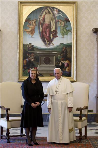 VATICAN POPE FRANCIS PRIVATE AUDIENCE CROATIA