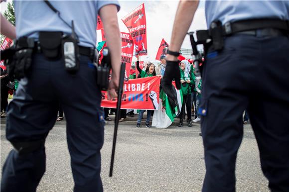 SWITZERLAND SOCCER FIFA CONGRESS PROTEST