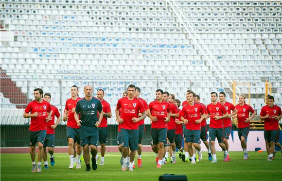 Trening nogometne reprezentacije Hrvatske na splitskom Poljudu