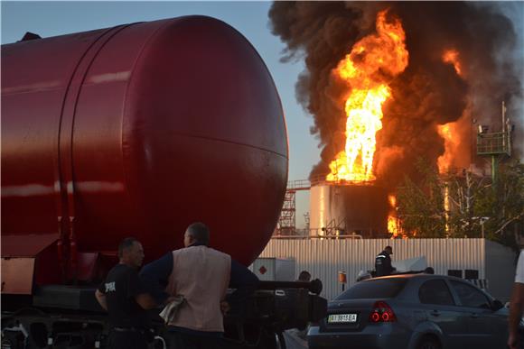 UKRAINE FUEL DEPOT BLAZE