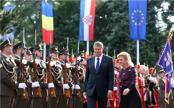 Predsjednica Grabar-Kitarović primila rumunjskog predsjednika Iohannisa