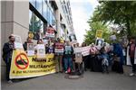 GERMANY PROTEST MANSOUR ARREST 