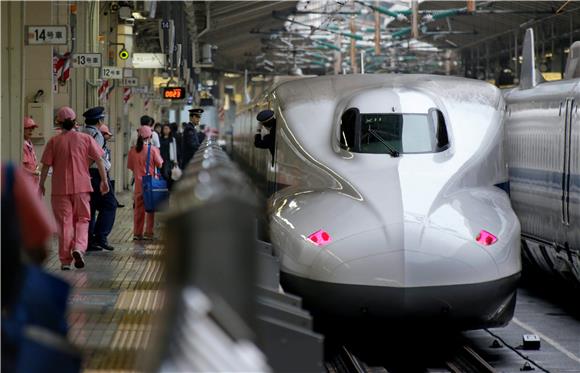 FILE JAPAN BULLET TRAIN FIRE