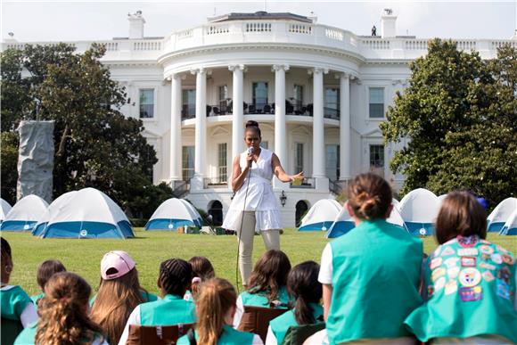 USA FIRST LADY WHITE HOUSE CAMPING