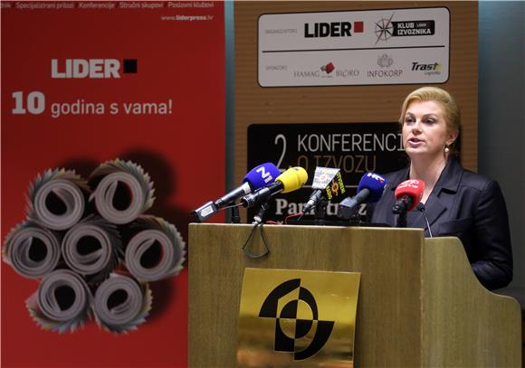 Grabar-Kitarovic opens conference on how to enhance exports