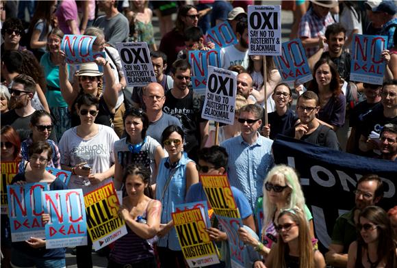 BRITAIN GREECE ECONOMY PROTEST